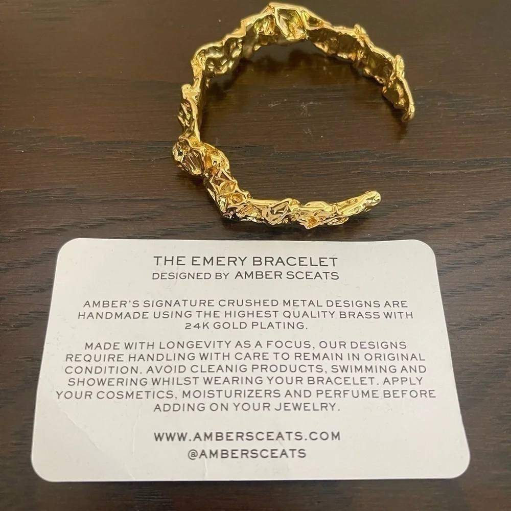 Amber Sceats Emery Bracelets 24k Gold plated